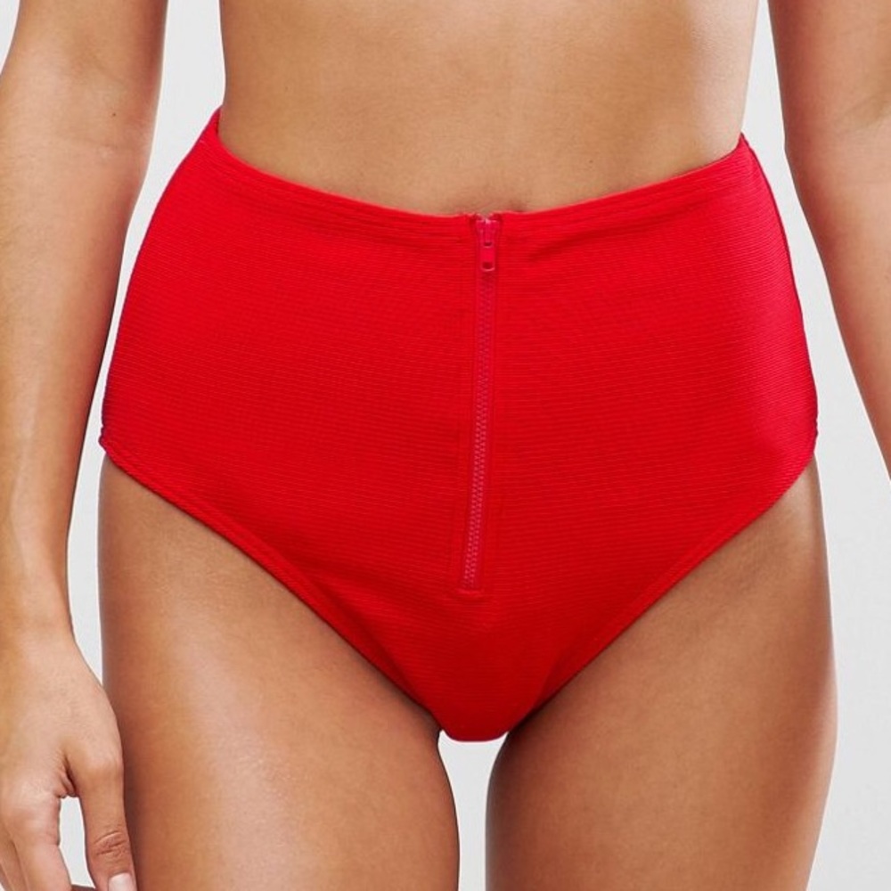 Playful Promises Ribbed Zip Front Bikini - Picture 4 of 5